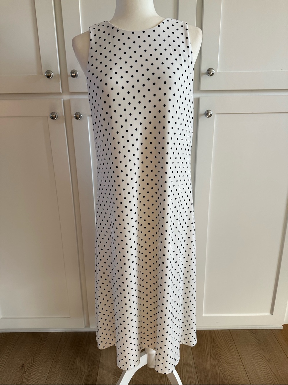 Lauren Ralph Lauren Black Label Polka Dot Maxi Dress Size 12 Lined Sleeveless